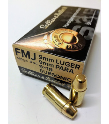 Sellier&Bellot   9 mm LUGER Subsonic 9,0 g