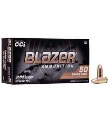 Blazer Brass Case 9 mm Luger, 124 Grain FMJ